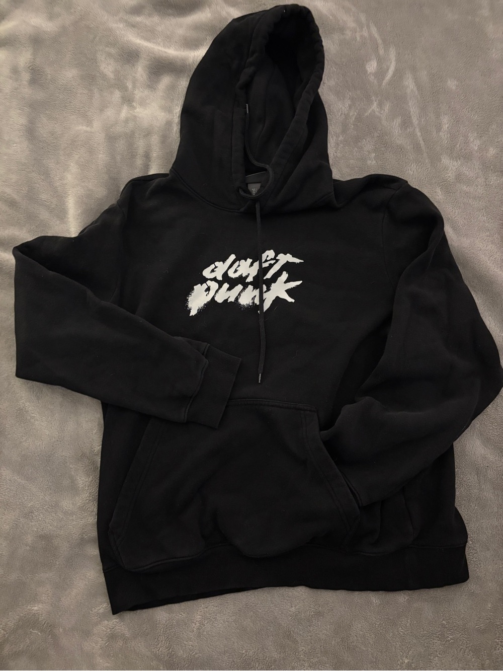 H&M Daft Punk Black Logo Hoodie